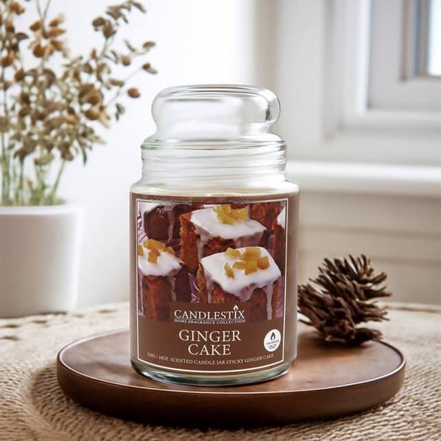 Voltico 18oz Ginger Cake Scented Jar Candle in Bright Yellow - image 1