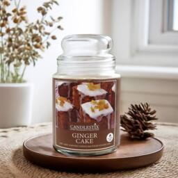 Voltico 18oz Ginger Cake Scented Jar Candle in Bright Yellow