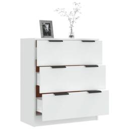 Berkfield Home Sideboard White 60x30x70 cm Engineered Wood - Size: 60 x 30 x 70 cm - thumbnail 4