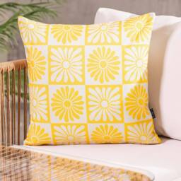 icon Cushion 43x43 Kyoto Fabric, Summer Flower in Yellow