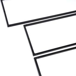 VOGREX Set of 2 Black Metal Tall Rectangular Planters With Stand - thumbnail 3
