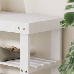 Wyld Haus Riyo White Bamboo 2 Tier Shoe Storage Bench - thumbnail 9
