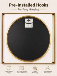 SPOT ON DEALZ Round Gold Framed Wall Mirror Modern Decorative Circle Mirror 40cm - thumbnail 4