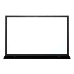 Ready Assembled 2 U Memphis Large Mirror (Ready Assembled) in True Black - thumbnail 2