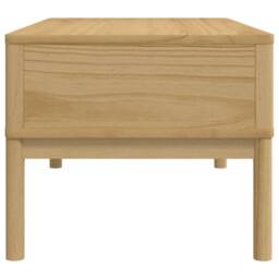 Berkfield Home Coffee Table FLORO Wax Brown 99x55.5x45 cm Solid Pine Wood in Natural - thumbnail 6