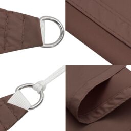 Berkfield Home Sunshade Sail Oxford Fabric Triangular 4x5x6.4 m Brown - thumbnail 6