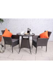 Royalcraft Malaga Two Seater Fixed Bistro Set in Grey - thumbnail 2
