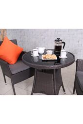 Royalcraft Malaga Two Seater Fixed Bistro Set in Grey - thumbnail 5