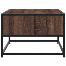 Berkfield Home Durable Coffee Table Brown Oak 100x50x35 cm Engineered Wood & Metal - Size: 100 x 50 x 35 cm - thumbnail 6