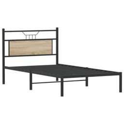 Berkfield Home Bed Frame without Mattress Sonoma Oak 100x190 cm Engineered Wood in Brown - thumbnail 5