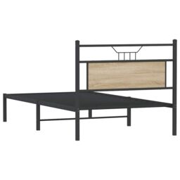 Berkfield Home Bed Frame without Mattress Sonoma Oak 100x190 cm Engineered Wood in Brown - thumbnail 8