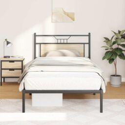 Berkfield Home Bed Frame without Mattress Sonoma Oak 100x190 cm Engineered Wood in Brown - thumbnail 1