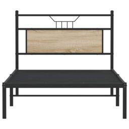 Berkfield Home Bed Frame without Mattress Sonoma Oak 100x190 cm Engineered Wood in Brown - thumbnail 6