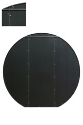 MirrorOutlet Black Framed Flat Bottom Circular Garden Wall Mirror (189CM X 180CM) - Size: 1 Pack - thumbnail 4