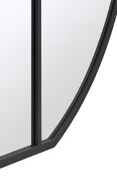 MirrorOutlet Black Framed Flat Bottom Circular Garden Wall Mirror (189CM X 180CM) - Size: 1 Pack - thumbnail 5