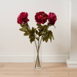 Scottish Everlastings Ltd 73cm Fuchsia Peony Stem 3PK in Pink - thumbnail 1