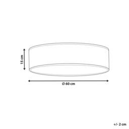 Wyld and Coco 60cm Natural Paper Wicker Flush-Mount Ceiling Lamp - thumbnail 3
