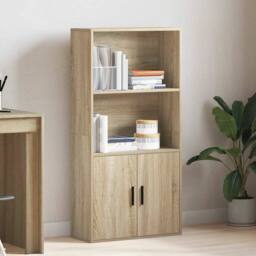 Berkfield Home Bookcase Sonoma Oak 60x24x120 cm Engineered Wood in Brown - Size: 60 x 24 x 120 cm - thumbnail 3