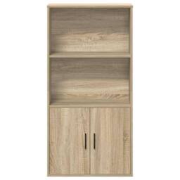 Berkfield Home Bookcase Sonoma Oak 60x24x120 cm Engineered Wood in Brown - Size: 60 x 24 x 120 cm - thumbnail 4