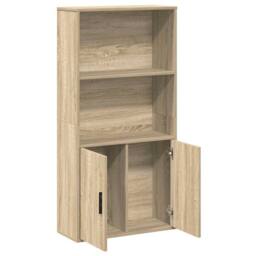 Berkfield Home Bookcase Sonoma Oak 60x24x120 cm Engineered Wood in Brown - Size: 60 x 24 x 120 cm - thumbnail 7