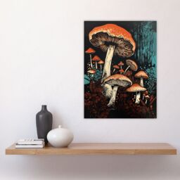 "Artery8 Vintage Fungi Aesthetic Mushroom Earthy Modern Painting Large Wall Art Poster Print Thick Paper 18X24 Inch - Size: W18"" x H24""" - thumbnail 4