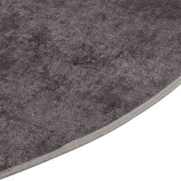 Berkfield Home Rug Washable 120 cm Grey Anti Slip - Size: 100 cm diameter - thumbnail 3