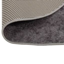 Berkfield Home Rug Washable 120 cm Grey Anti Slip - Size: 100 cm diameter - thumbnail 2