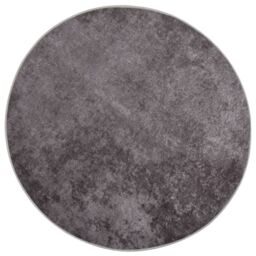 Berkfield Home Rug Washable 120 cm Grey Anti Slip - Size: 100 cm diameter - thumbnail 1