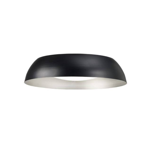 Netlighting Argenta Flush Ceiling Large LED 3000lm Black Silver White Acrylic - image 1