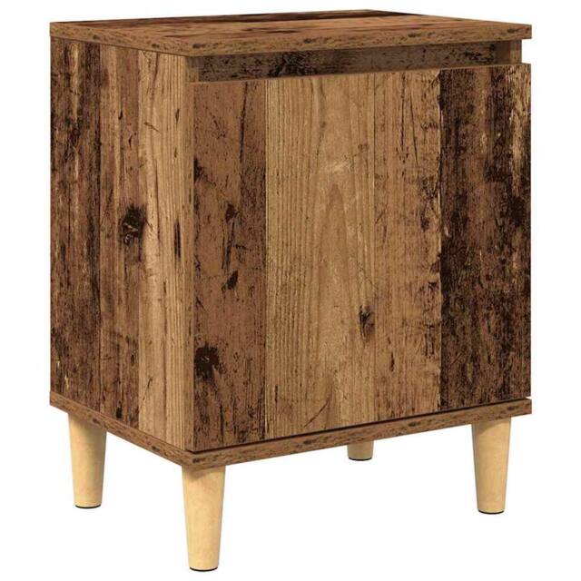 Berkfield Home Old Wood Bedside Table Old wood Solid Reclaim wood 40 x 30 x 50 cm in Brown - image 1