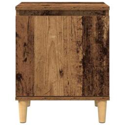 Berkfield Home Old Wood Bedside Table Old wood Solid Reclaim wood 40 x 30 x 50 cm in Brown - thumbnail 6