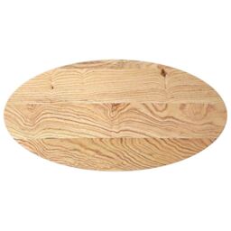 Berkfield Home Table Top 100x50x2 cm Solid Wood Oak Oval in Brown - Size: 100 x 50 x 2 cm - thumbnail 2