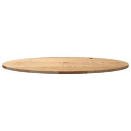 Berkfield Home Table Top 100x50x2 cm Solid Wood Oak Oval in Brown - Size: 100 x 50 x 2 cm - thumbnail 5