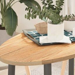 Berkfield Home Table Top 100x50x2 cm Solid Wood Oak Oval in Brown - Size: 100 x 50 x 2 cm - thumbnail 1