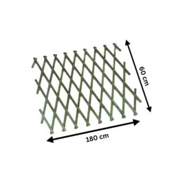 Marco Paul 1.8m Heavy Duty Expanding Wooden Trellis - Green in Beige - thumbnail 6
