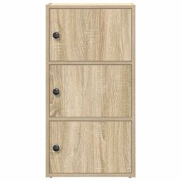 Berkfield Home Bookcase Sonoma Oak 40x24x77 cm Engineered Wood in Brown - Size: 40 x 24 x 77 cm - thumbnail 4