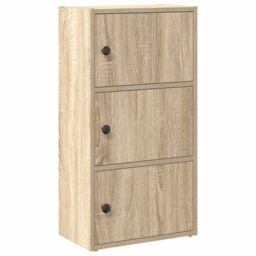 Berkfield Home Bookcase Sonoma Oak 40x24x77 cm Engineered Wood in Brown - Size: 40 x 24 x 77 cm - thumbnail 2