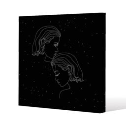 Benjamin Tate Design Gemini zodiac sign (canvas) / 77 x 77 x 4cm in Natural - Size: 77 x 77 x 4 cm - thumbnail 1