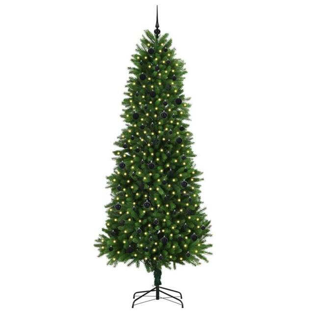 Berkfield Home Realistic Christmas Tree with 300 LEDs with Stand Green 240 cm PE - image 1