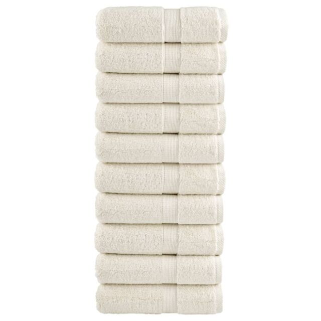 Berkfield Home Premium Guest Towels SOLUND 10 pcs Cream 30x50 cm 600 gsm - image 1