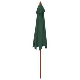 Berkfield Home Garden Parasol with Wooden Pole Green 299x240 cm - thumbnail 5