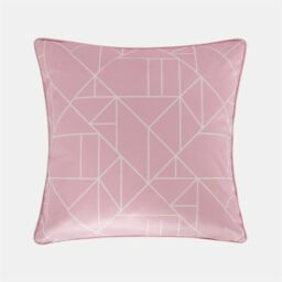 OHS 2 Pack Geo Matte Velvet Cushion Covers in Pink - Size: 45 cm x 45 cm - thumbnail 3