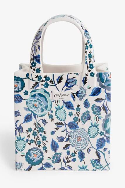 Cath Kidston Blue Floral Hand Bag Ceramic Vase