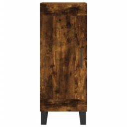 Berkfield Home Highboard Smoked Oak 34.5x34x180 cm Engineered Wood in Brown - thumbnail 6