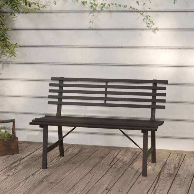 Berkfield Home Garden Bench 110 cm Steel Black - image 1