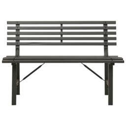 Berkfield Home Garden Bench 110 cm Steel Black - thumbnail 3