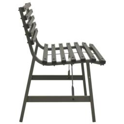 Berkfield Home Garden Bench 110 cm Steel Black - thumbnail 4