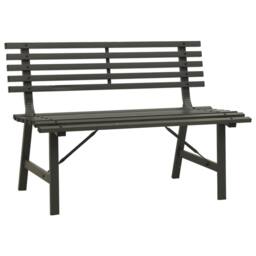 Berkfield Home Garden Bench 110 cm Steel Black - thumbnail 2