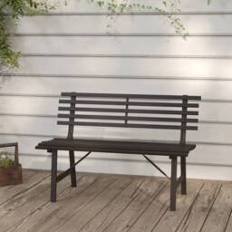 Berkfield Home Garden Bench 110 cm Steel Black