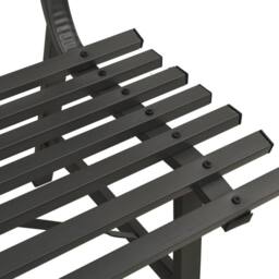 Berkfield Home Garden Bench 110 cm Steel Black - thumbnail 6